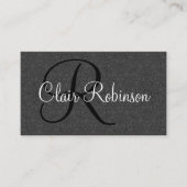Ontwerp van Classy Damesmonogram Visitekaartjes (Voorkant)