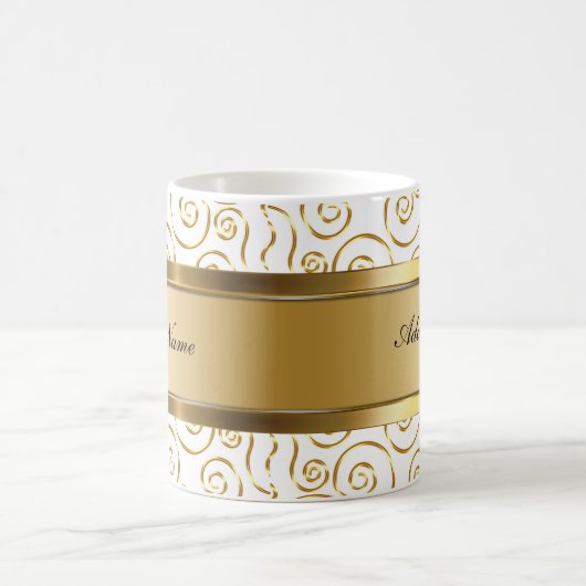 Ontwerp van Classy Monogram Coffee-Mok Koffiemok (Center)