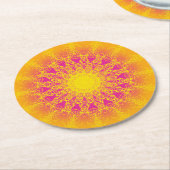 Ontwerp van coasters Mandala Ronde Kartonnen Onderzetter (Gebogen)