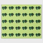 Ontwerp van comedy en tragedie theater Green Cadeaupapier (Vlak)