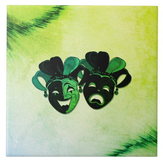 Ontwerp van comedy en tragedie theater Green Tegeltje (Voorkant)