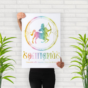 Ontwerp van compatibiliteit met Zodiac Sagittarius Poster