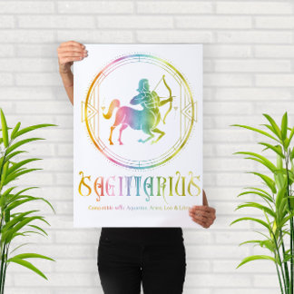 Ontwerp van compatibiliteit met Zodiac Sagittarius Poster