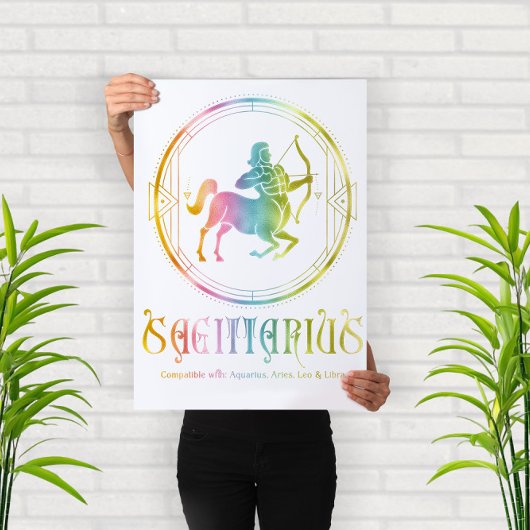 Ontwerp van compatibiliteit met Zodiac Sagittarius Poster