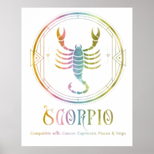 Ontwerp van compatibiliteit met Zodiac Scorpio Poster (Voorkant)
