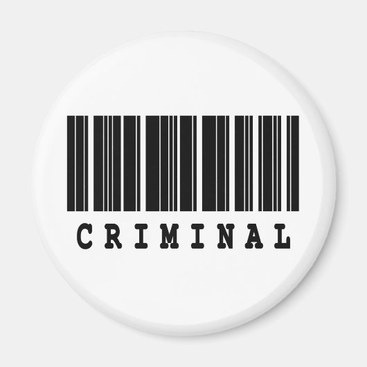 ontwerp van criminele streepjescode magneet (Voorkant)