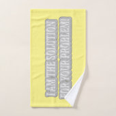 Ontwerp van Cute Artwork Over "I AM THE SOLUTION" Bad Handdoek (Handdoek)