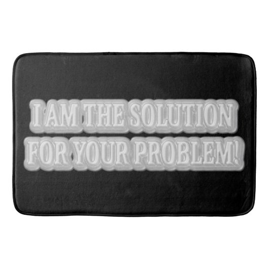 Ontwerp van Cute Artwork Over "I AM THE SOLUTION" Badmat (Voorkant)