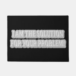 Ontwerp van Cute Artwork Over "I AM THE SOLUTION"  Deurmat