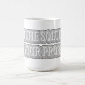 Ontwerp van Cute Artwork Over "I AM THE SOLUTION" Koffiemok (Center)