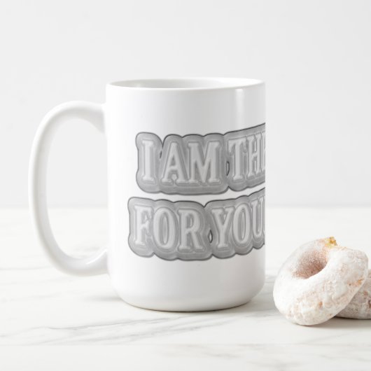Ontwerp van Cute Artwork Over "I AM THE SOLUTION" Koffiemok (Met donut)