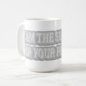 Ontwerp van Cute Artwork Over "I AM THE SOLUTION" Koffiemok (Voorkant links)
