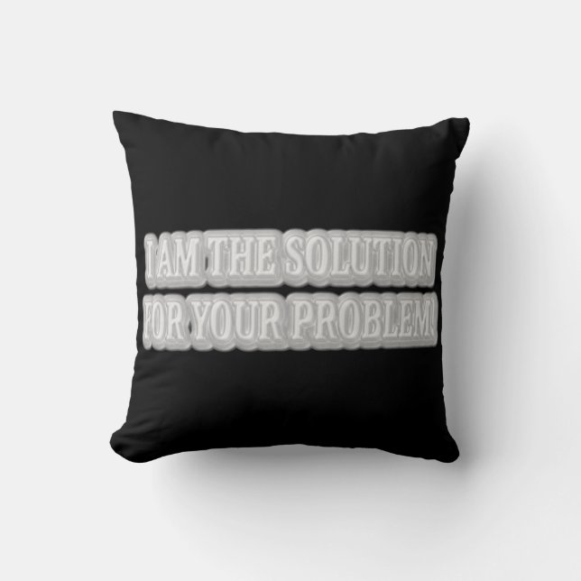 Ontwerp van Cute Artwork Over "I AM THE SOLUTION"  Kussen (Voorkant)