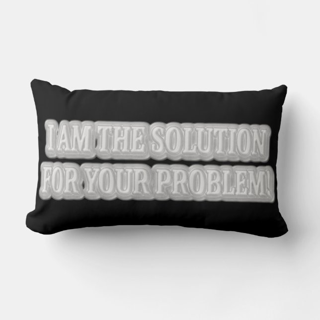 Ontwerp van Cute Artwork Over "I AM THE SOLUTION"  Kussen (Voorkant)