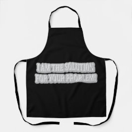 Ontwerp van Cute Artwork Over "I AM THE SOLUTION"  Schort