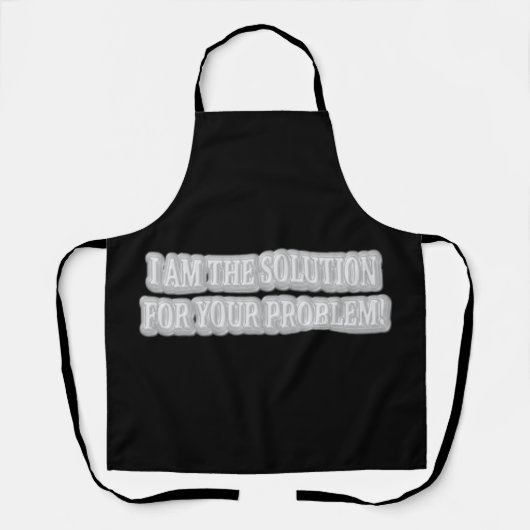Ontwerp van Cute Artwork Over "I AM THE SOLUTION" Schort (Voorkant)