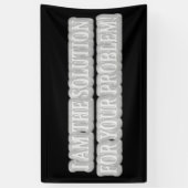 Ontwerp van Cute Artwork Over "I AM THE SOLUTION" Spandoek (Verticaal)