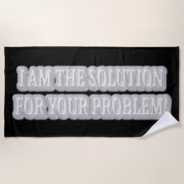 Ontwerp van Cute Artwork Over "I AM THE SOLUTION"  Strandlaken