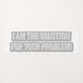 Ontwerp van Cute Artwork Over "I AM THE SOLUTION" Yogamat (Achterkant (horizontaal))