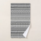 Ontwerp van Cute Grey aztec-patronen Bad Handdoek (Handdoek)