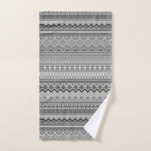 Ontwerp van Cute Grey aztec-patronen Bad Handdoek (Handdoek)