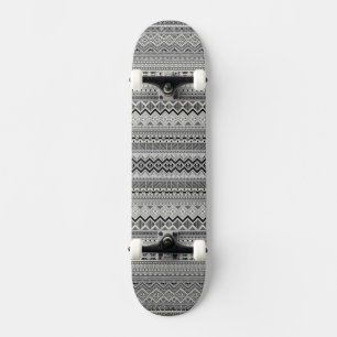 Ontwerp van Cute Grey aztec-patronen Persoonlijk Skateboard