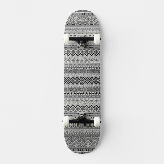 Ontwerp van Cute Grey aztec-patronen Persoonlijk Skateboard (Voorkant)