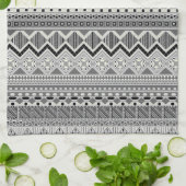 Ontwerp van Cute Grey aztec-patronen Theedoek (Gevouwen)