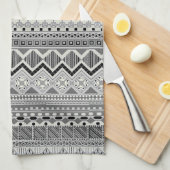 Ontwerp van Cute Grey aztec-patronen Theedoek (Quarter Fold)