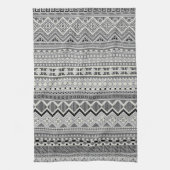 Ontwerp van Cute Grey aztec-patronen Theedoek (Verticaal)