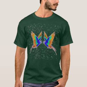 Ontwerp van Cute Natural Parrot Bird Pattern T-shirt