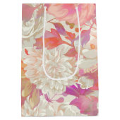 Ontwerp van dahlias en Roos Medium Cadeauzakje (Achterkant)