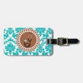 Ontwerp van Damask Medical Stethoscoop Bagagelabel (Voorkant horizontaal)