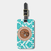Ontwerp van Damask Medical Stethoscoop Bagagelabel (Voorkant verticaal)