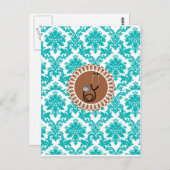 Ontwerp van Damask Medical Stethoscoop Briefkaart (Voorkant / Achterkant)