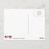 Ontwerp van de Amerikaanse en Britse hartvlag Briefkaart (Achterkant)