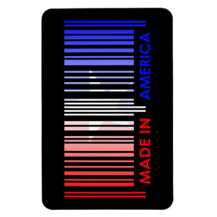 Ontwerp van de Amerikaanse streepjescode voor vlag Magneet