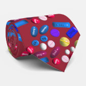 Ontwerp van de apotheker Necktie Red Pills Stropdas (Opgerold)