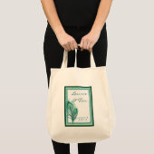 Ontwerp van de aqua- en zeemeerpauw tote bag (Voorkant (product))