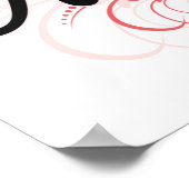 Ontwerp van de Artistieke Naam Jaelyn met Bloemen Poster (Hoek)