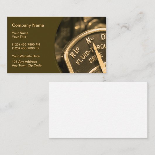 Ontwerp van de autowrak Visitekaartjes (Voorkant / Achterkant)