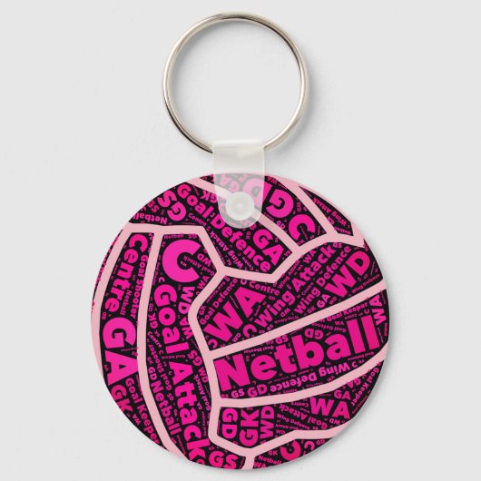  ontwerp van de Ball van de Plaatsen van Netball Sleutelhanger (Voorkant)