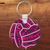  ontwerp van de Ball van de Plaatsen van Netball Sleutelhanger (Voorkant)