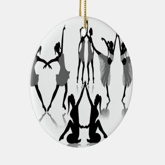 Ontwerp van de balletdanserset keramisch ornament (Rechts)