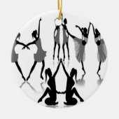 Ontwerp van de balletdanserset keramisch ornament (Voorkant)