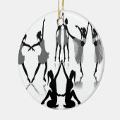 Ontwerp van de balletdanserset keramisch ornament (Links)