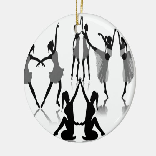 Ontwerp van de balletdanserset keramisch ornament (Links)