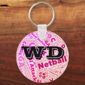 ontwerp van de Balletje van de Positie van Netbal Sleutelhanger (Voorkant)