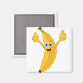 Ontwerp van de bananenCartoon Magneet (Voorkant / Achterkant)