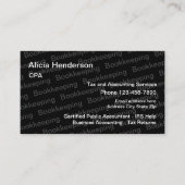 Ontwerp van de belastingboekhouding visitekaartje (Voorkant)